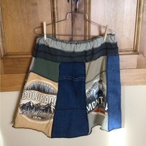 JuJu gear denim patchwork skirt